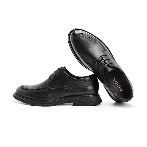 森达2021秋季新款欧美英伦通勤青年商务正装男皮鞋Z0437CM1