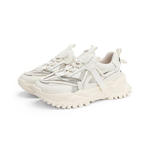 森达2021夏季新款商场同款休闲潮流厚底运动风女老爹鞋4FA01BM1