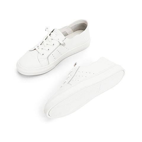 森达2021秋季新款商场同款简约青年舒适休闲女小白鞋VZUG4CM1