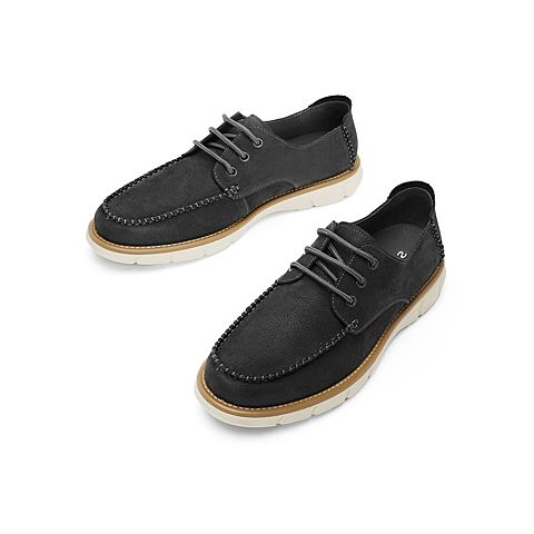 森达2021秋季新款时尚简约户外舒适休闲男皮鞋Z0430CM1