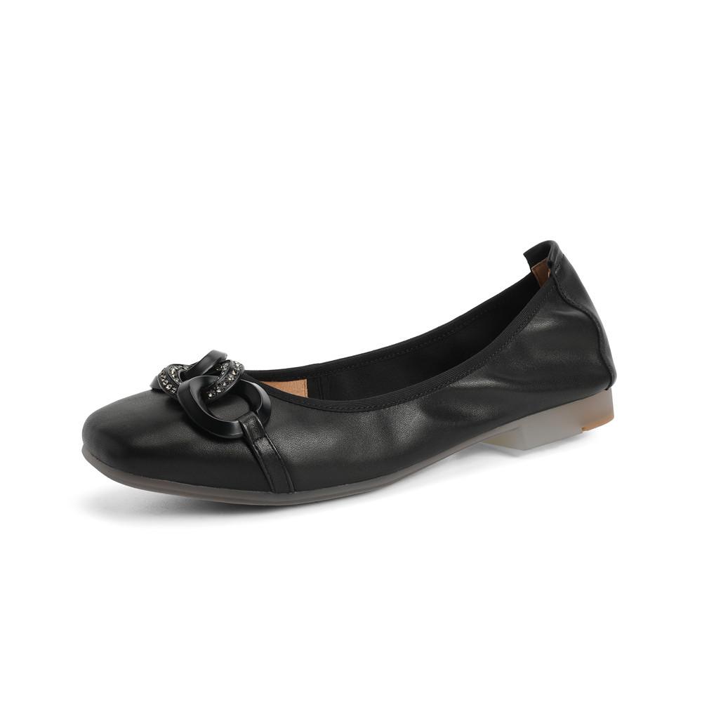 森达2021秋季新款商场同款简约舒适平底休闲女奶奶鞋3WY01CQ1