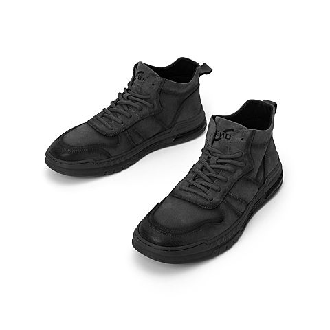 森达2021冬季新款简约户外旅游舒适休闲平底男短靴Z0736DD1