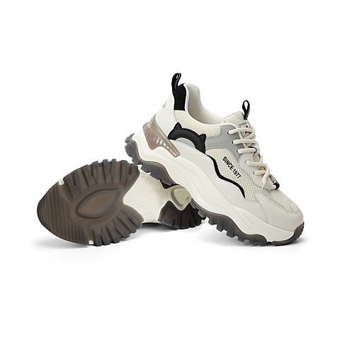 森达2021秋季新款商场同款户外运动风厚底休闲女老爹鞋3PW01CM1