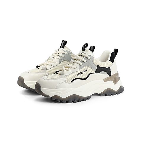 森达2021秋季新款商场同款户外运动风厚底休闲女老爹鞋3PW01CM1