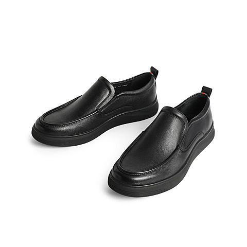 森达2021冬季新款商场同款时尚一脚蹬简约休闲男豆豆鞋41W24DM1