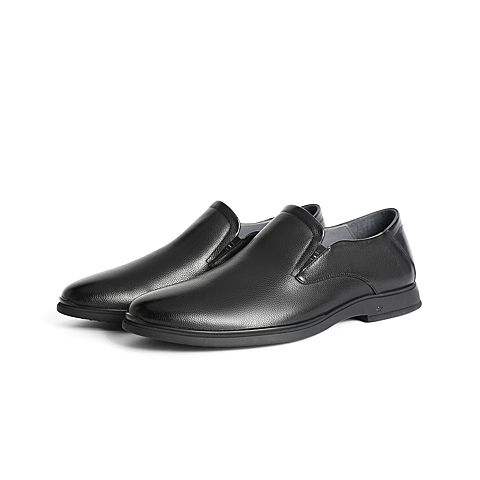 森达2022春季新款商场同款时尚一脚蹬通勤商务男皮鞋1AJ01AM2