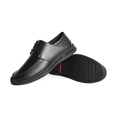 森达2022春季新款商场同款时尚系带户外男休闲皮鞋1AU02AM2