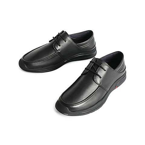 森达2022春季新款商场同款时尚系带户外男休闲皮鞋1AU02AM2