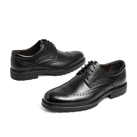 森达英伦正装鞋男2022冬季新款商场同款布洛克皮鞋1EG01DM2