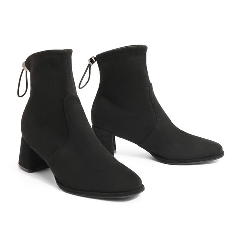森达时尚弹力靴女2022冬季新款商场同款潮流粗跟休闲短靴SFN01DD2