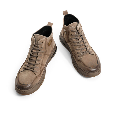 森达户外工装靴男2022冬季新款时尚潮流徒步平底休闲短靴ZY904DD2