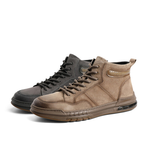 森达户外工装靴男2022冬季新款时尚潮流徒步平底休闲短靴ZY904DD2
