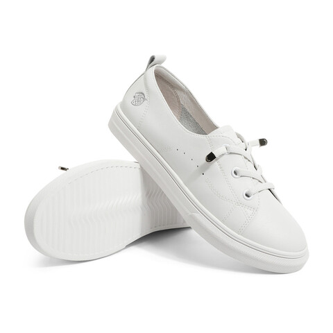 森达时尚小白鞋女2023春季新款商场同款简约休闲板鞋VZUX7AM3