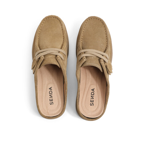 森达时尚穆勒鞋女2023夏季新款商场同款简约平底休闲凉鞋4CFE4BH3