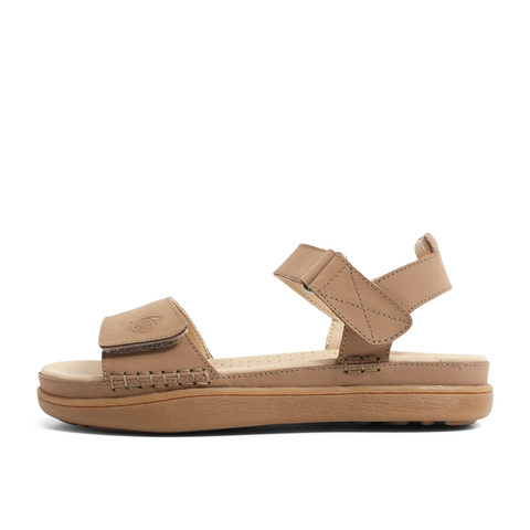 森达简约皮凉鞋女2023夏季新款商场同款舒适平底户外休闲4DL30BL3