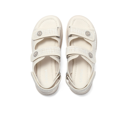 森达时尚凉鞋女2023夏新商场同款舒适小香风女士休闲厚底SPF02BL3