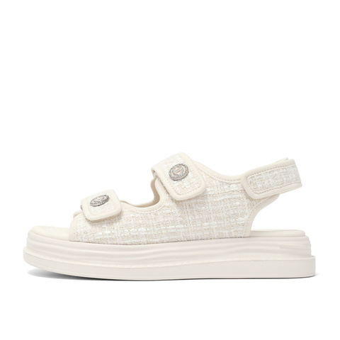 森达时尚凉鞋女2023夏新商场同款舒适小香风女士休闲厚底SPF02BL3