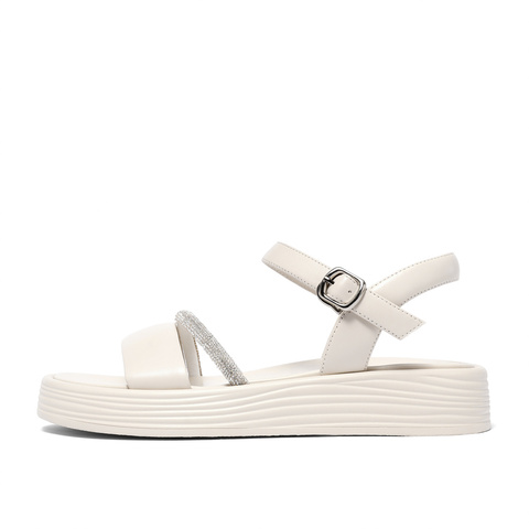 森达简约凉鞋女春商场同款舒适厚底女士沙滩SPK02BL3