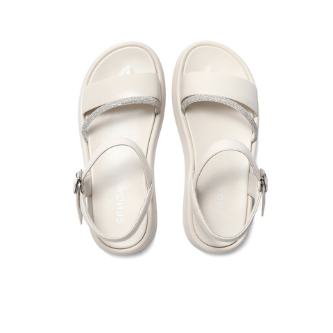 森达简约凉鞋女春商场同款舒适厚底女士沙滩SPK02BL3