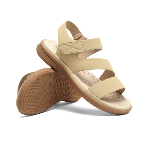 森达户外凉鞋女夏季舒适行走女士鞋平底沙滩ZTB51BL4