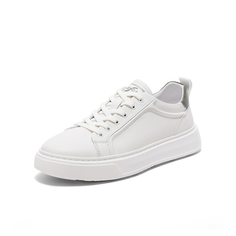 森达时尚板鞋男2023秋季新款商场同款运动休闲小白鞋1JM01CM3