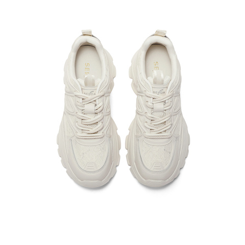 森达老爹鞋女春商场同款运动风厚底鞋SQD01CM3