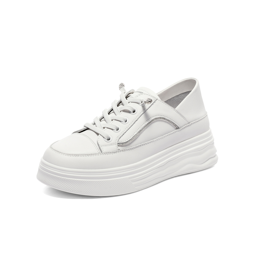 森达小白鞋女春商场同款鞋女士简约厚底SQH01CM3