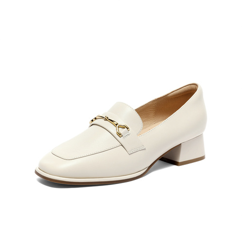 森达气质乐福鞋女2023秋新商场同款女士单鞋粗跟马衔扣SPY01CA3