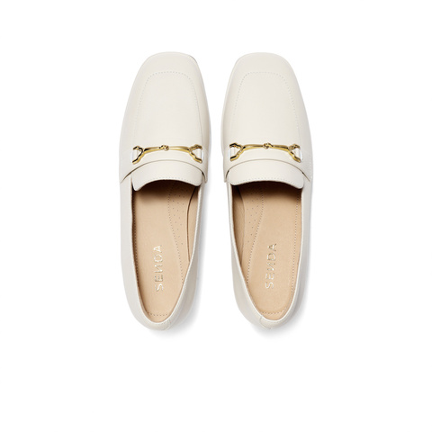 森达气质乐福鞋女2023秋新商场同款女士单鞋粗跟马衔扣SPY01CA3