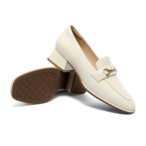 森达气质乐福鞋女2023秋新商场同款女士单鞋粗跟马衔扣SPY01CA3