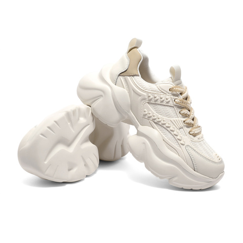 森达运动老爹鞋女2023秋季新款户外女士休闲鞋厚底拼接ZTC20CM3