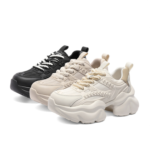 森达运动老爹鞋女2023秋季新款户外女士休闲鞋厚底拼接ZTC20CM3