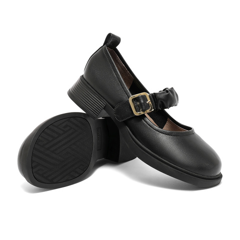 森达时尚玛丽珍鞋女2023秋季新款商场同款学院风浅口单鞋SRL01CQ3