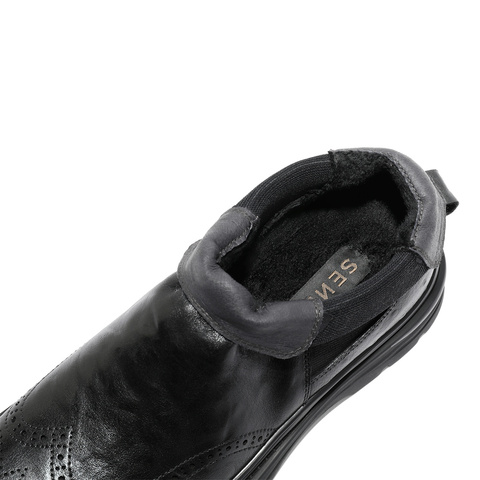 森达英伦切尔西靴男2023冬新商场同款布洛克休闲短靴1LA01DD3