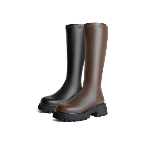 森达气质长筒靴女2023冬季新款商场同款时尚显瘦骑士靴SUA01DG3