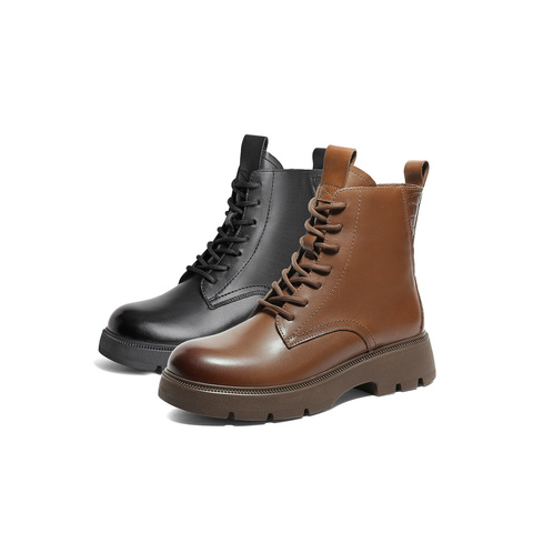 森达英伦马丁靴女春商场同款ins潮机车风短靴STB01DD3