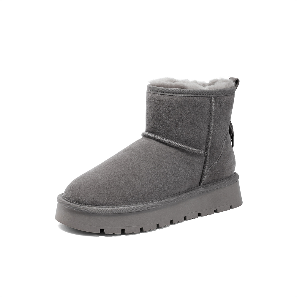 森达舒适雪地靴女2023冬新商场同款保暖厚底短靴SUG01DD3