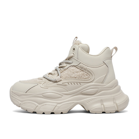 森达时尚老爹鞋女2023冬季新款商场同款户外运动风厚底短靴SUL01DD3