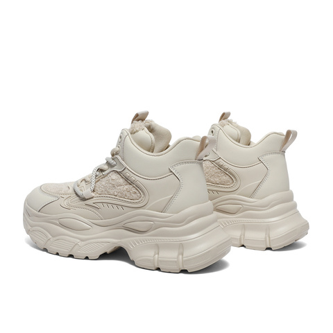 森达时尚老爹鞋女2023冬季新款商场同款户外运动风厚底短靴SUL01DD3