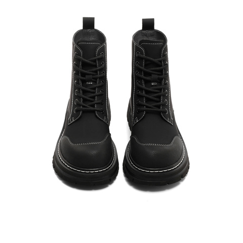 森达潮流马丁靴女2023冬季新款商场同款时尚机车风休闲短靴SVD01DD3