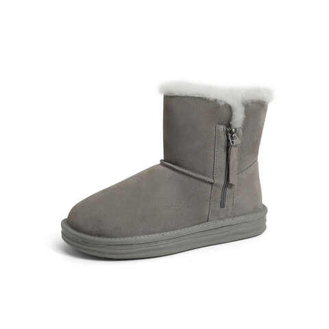 森达简约雪地靴女春商场同款保暖短靴SGZ02DD3