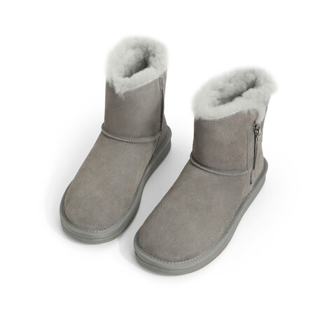 森达简约雪地靴女春商场同款保暖短靴SGZ02DD3