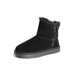 森达甜美雪地靴女2023冬季新款商场同款时尚绒毛保暖短靴SVM01DD3