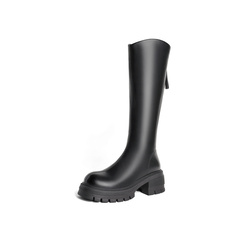 森达气质弹力靴女2023冬季新款商场同款显瘦粗跟长筒骑士靴SYB01DG3