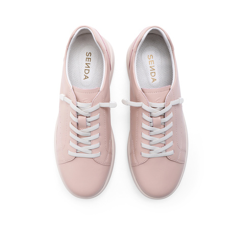 森达板鞋女春商场同款潮流厚底小白鞋4AJ20CM3