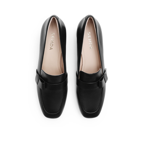 森达高跟鞋女秋季商场同款通勤粗跟单鞋4XM21CA3