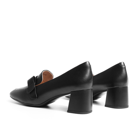 森达高跟鞋女秋季商场同款通勤粗跟单鞋4XM21CA3