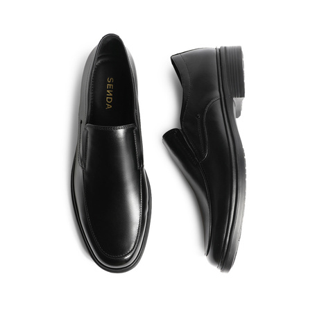 森达简约正装皮鞋男秋季商场同款一脚蹬商务鞋V9O25CM3