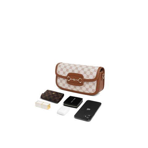 森达时尚小方包女2023冬季新款商场同款气质休闲腋下包X1367DX3