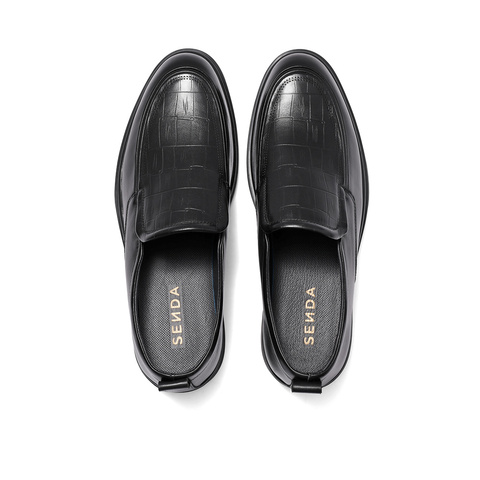 森达商务鞋男秋季商场同款通勤压纹正装皮鞋1IL02CM3